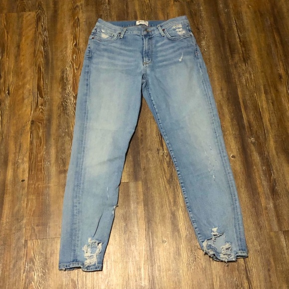 Agolde Denim - Agolde Sophie Crop Vertigo Jeans Women's 28 Mid Rise Distressed Designer Denim